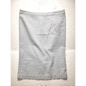 Armani Jeans Skirt Women Size 42 Denim Blue Straight Pencil  Zip Back Mini